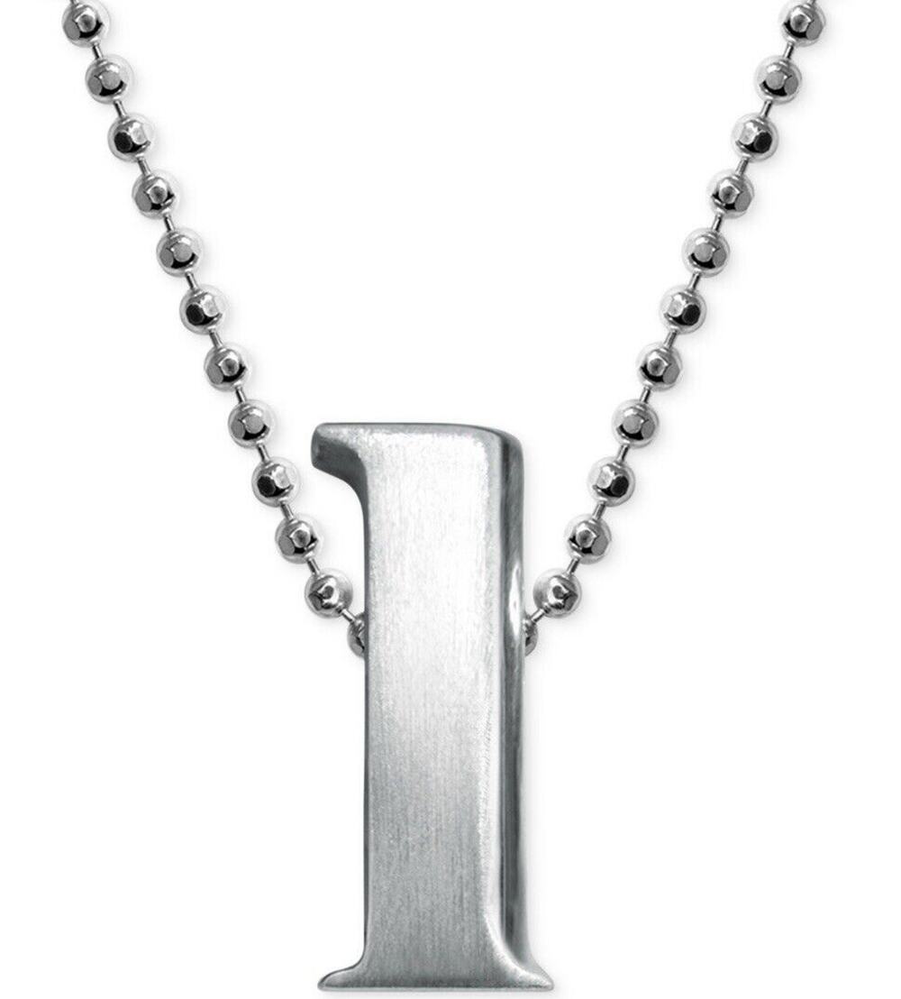 Alex Woo Sterling Silver ‘L’ Initial Pendant Necklace NY Designer Luxury Fashion